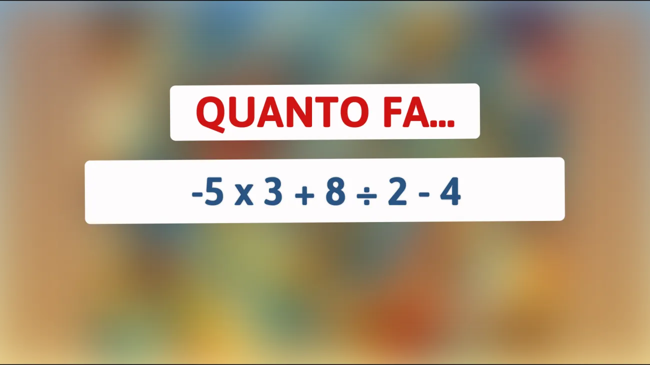 Scopri il risultato che solo un genio riesce a calcolare al primo colpo! Sei pronto a mettere alla prova il tuo QI?"