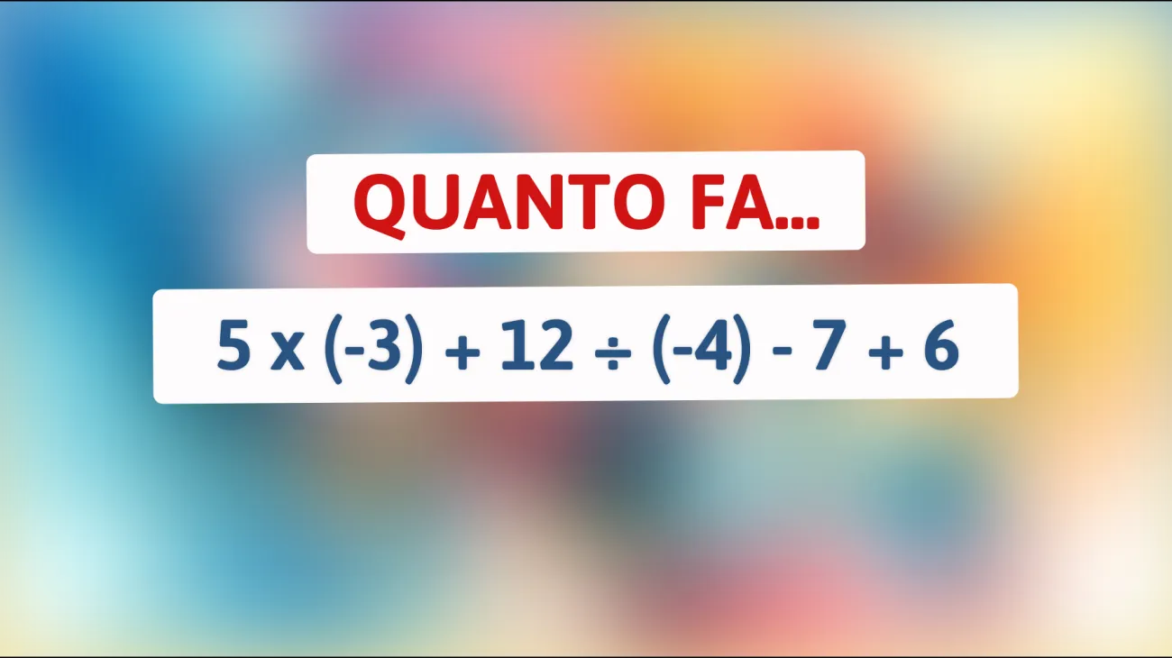 Scopri l'indovinello matematico che solo un vero genio può risolvere in pochi secondi! Provaci e sfida te stesso!"
